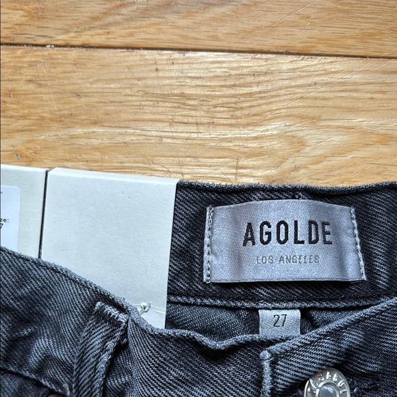 Agolde Black Flare Wide Leg Jeans Classic Style - Picture 6 of 7
